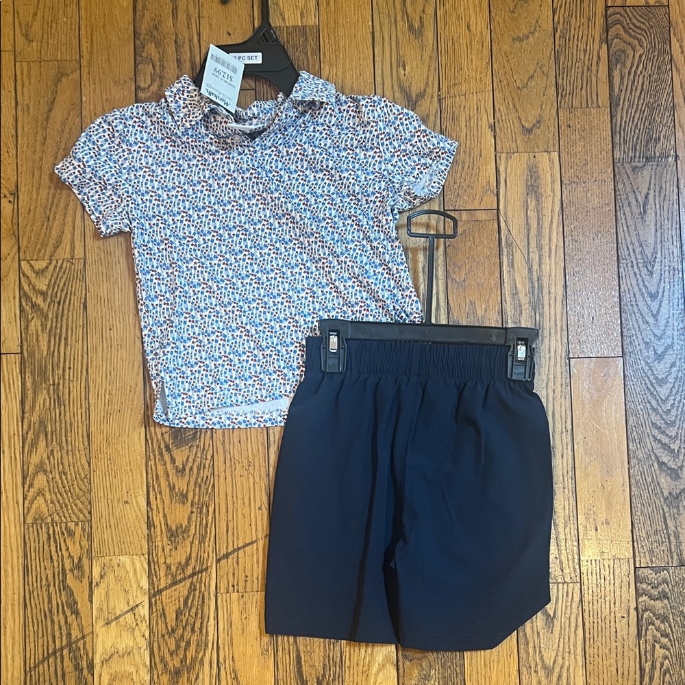 Layer 8 Blue and White Popsicle Shirt and shorts